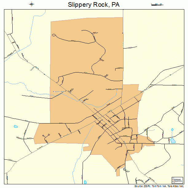 Slippery Rock, PA street map
