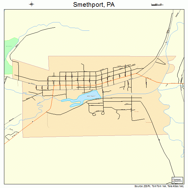 Smethport, PA street map
