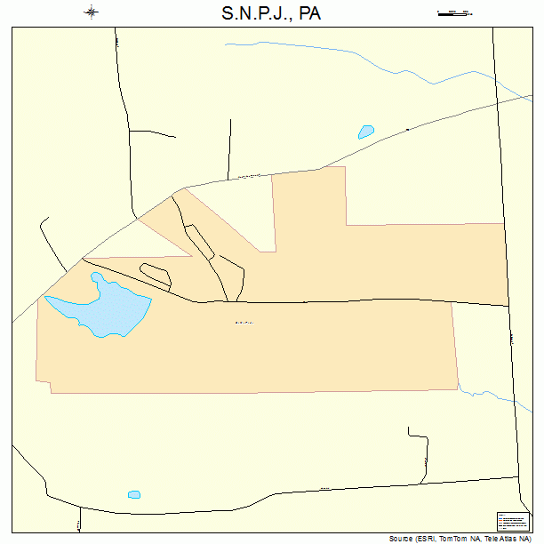 S.N.P.J., PA street map