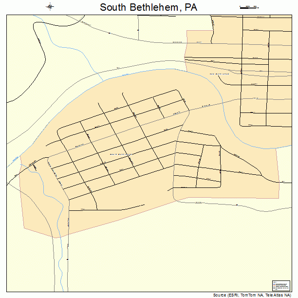 South Bethlehem, PA street map
