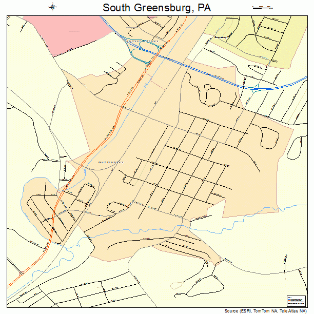 South Greensburg, PA street map