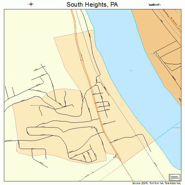 South Heights, PA street map