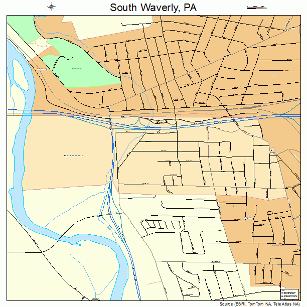 South Waverly, PA street map