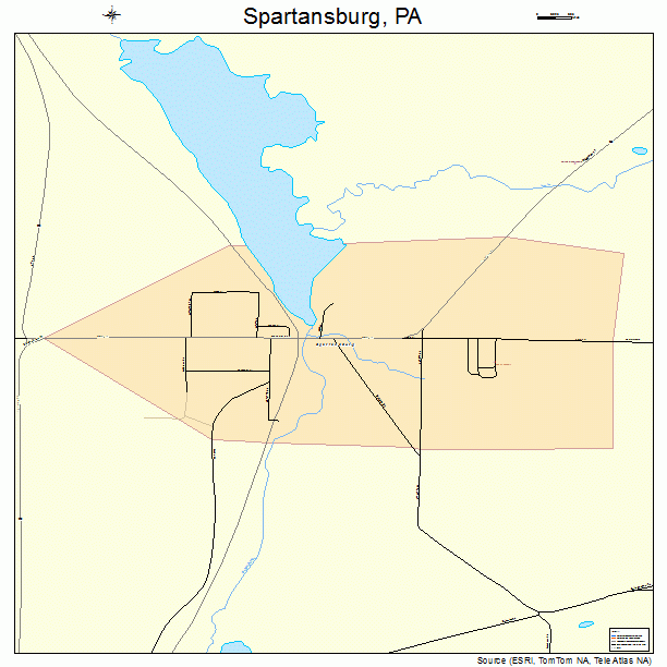 Spartansburg, PA street map