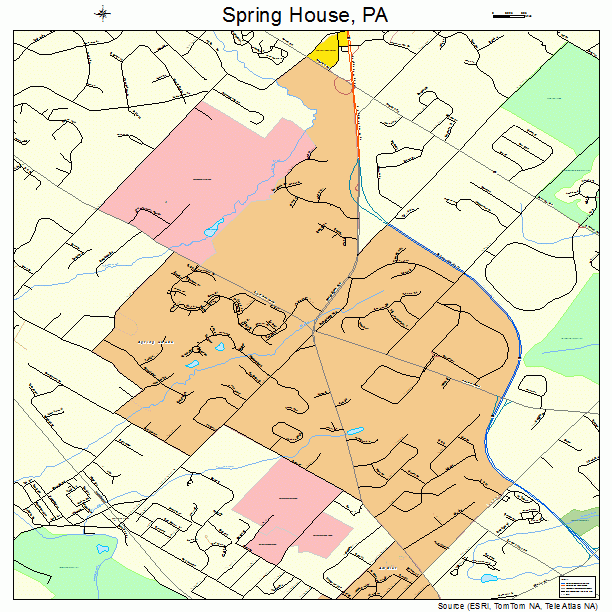 Spring House, PA street map