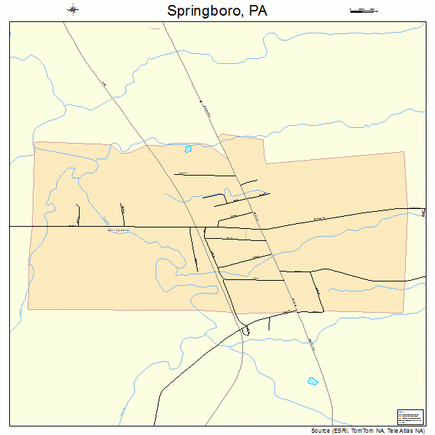 Springboro, PA street map