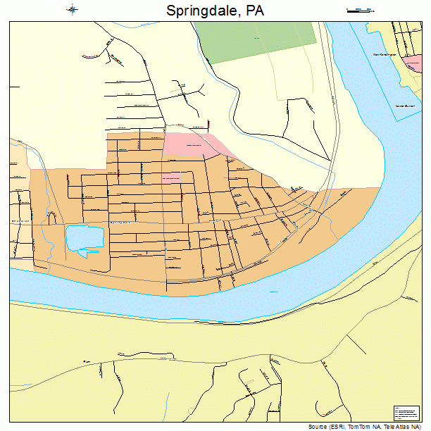 Springdale, PA street map