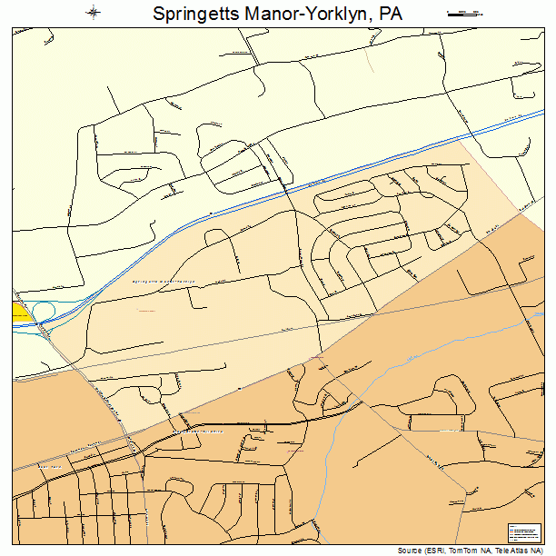 Springetts Manor-Yorklyn, PA street map