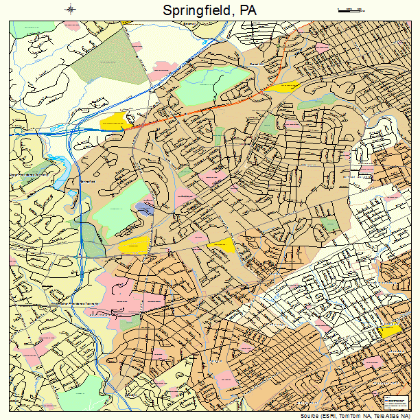 Springfield, PA street map