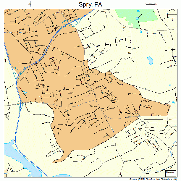 Spry, PA street map