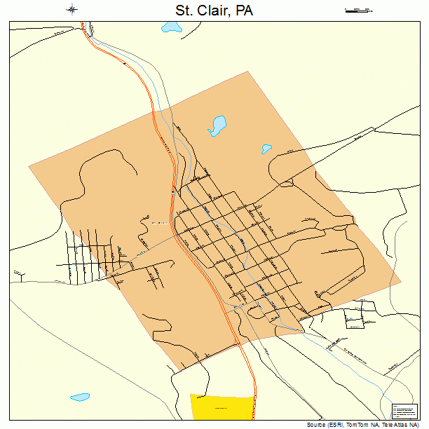 St. Clair, PA street map