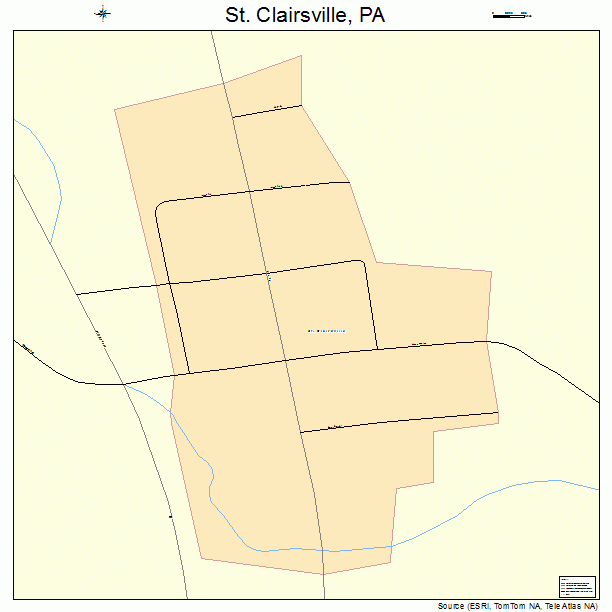 St. Clairsville, PA street map