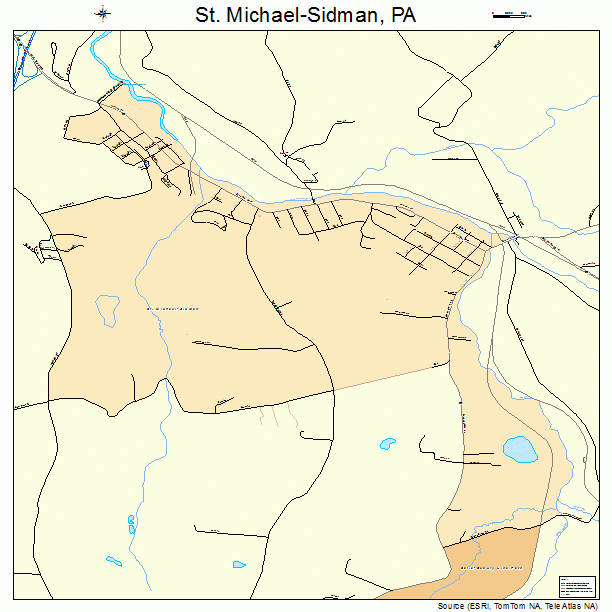 St. Michael-Sidman, PA street map