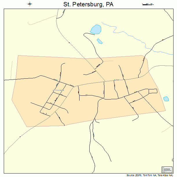 St. Petersburg, PA street map