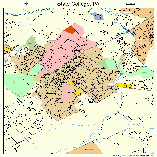 State College, PA street map