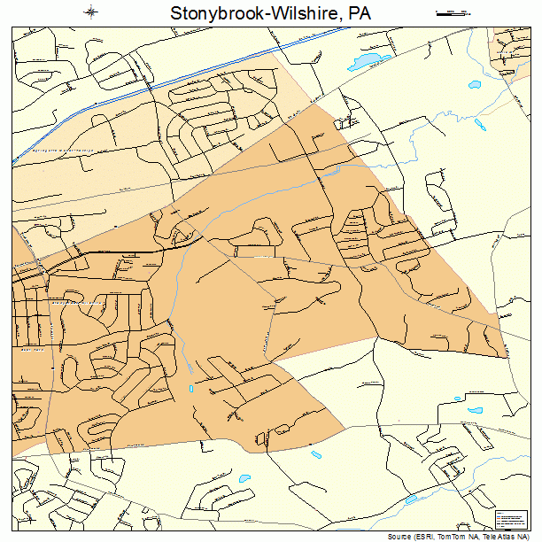Stonybrook-Wilshire, PA street map