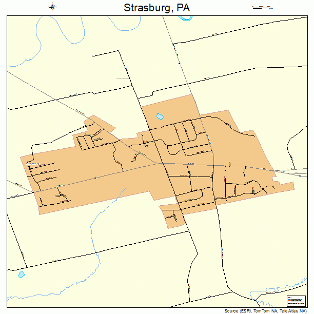 Strasburg, PA street map