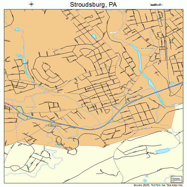 Stroudsburg, PA street map