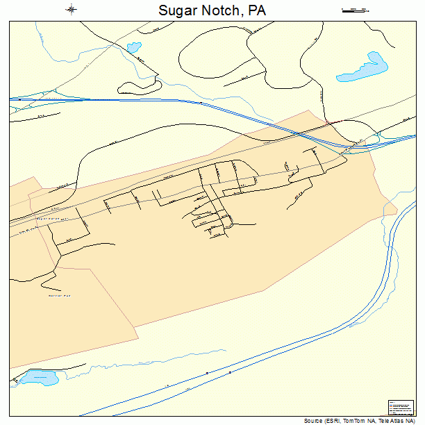 Sugar Notch, PA street map