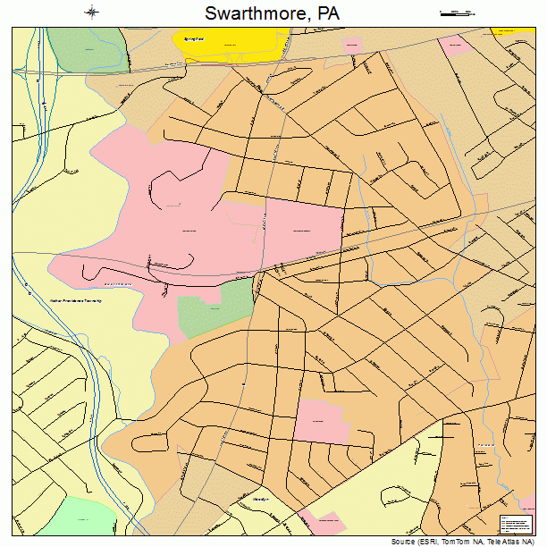 Swarthmore, PA street map