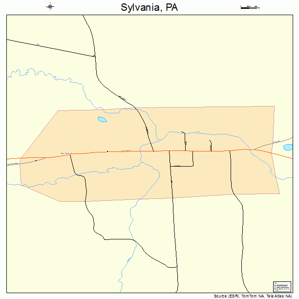 Sylvania, PA street map