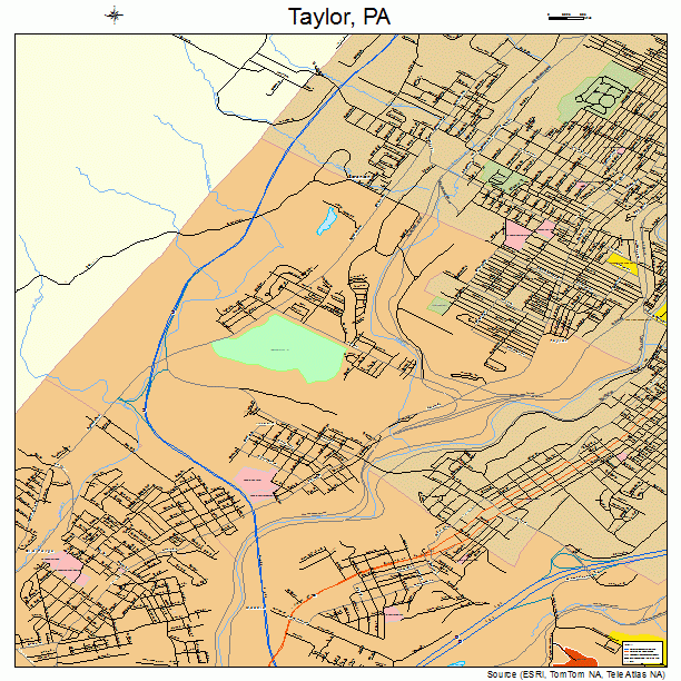 Taylor, PA street map