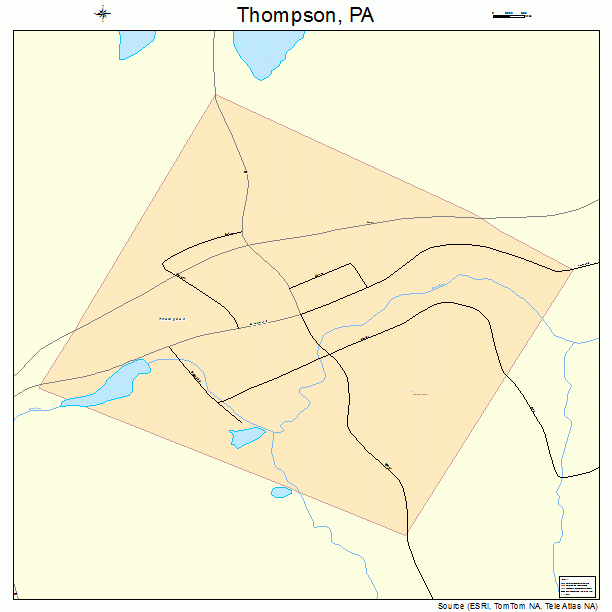 Thompson, PA street map