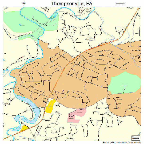 Thompsonville, PA street map