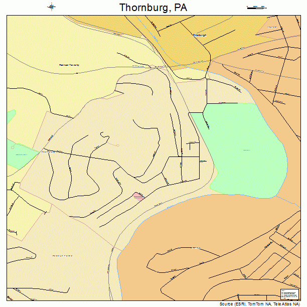 Thornburg, PA street map
