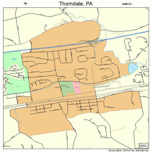 Thorndale, PA street map