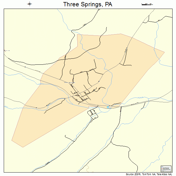 Three Springs, PA street map