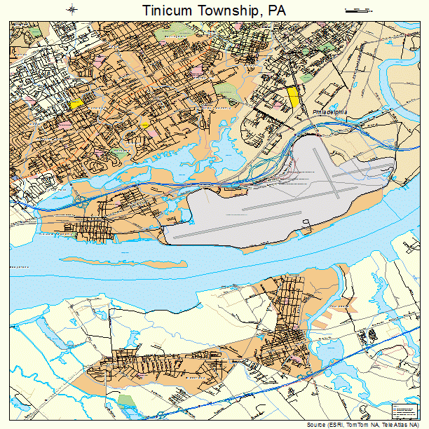 Tinicum Township, PA street map