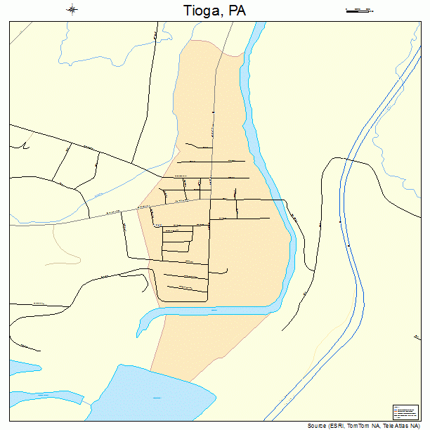 Tioga, PA street map
