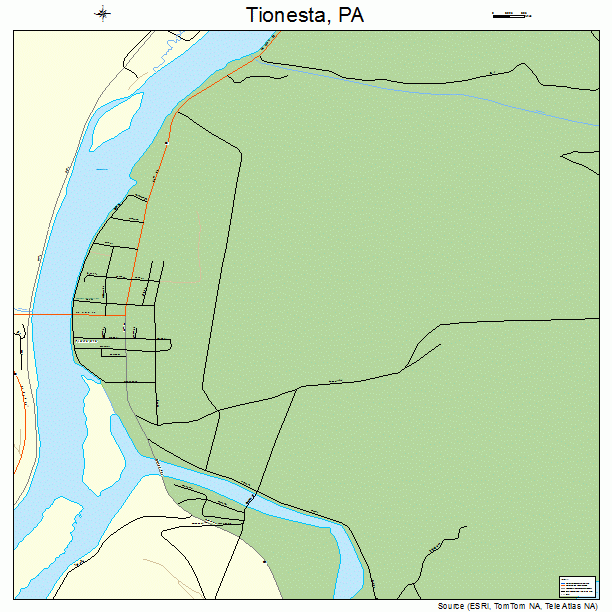 Tionesta, PA street map