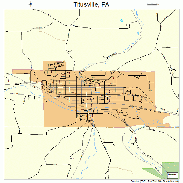 Titusville, PA street map