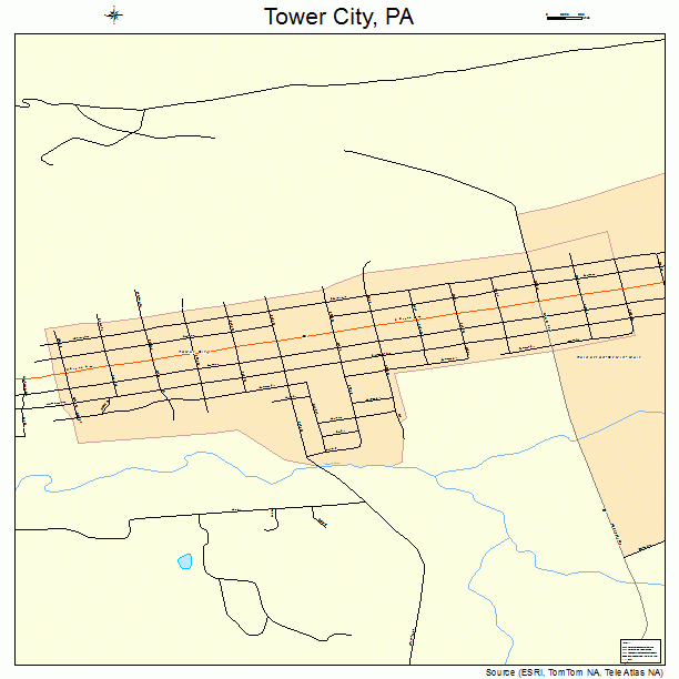 Tower City, PA street map