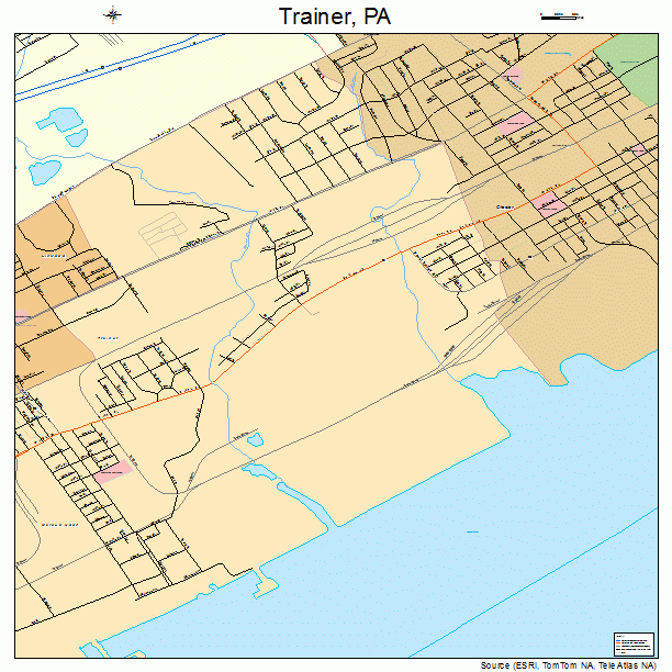 Trainer, PA street map