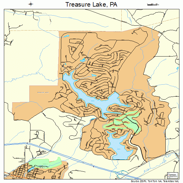 Treasure Lake, PA street map