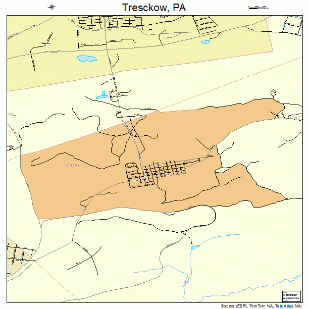 Tresckow, PA street map