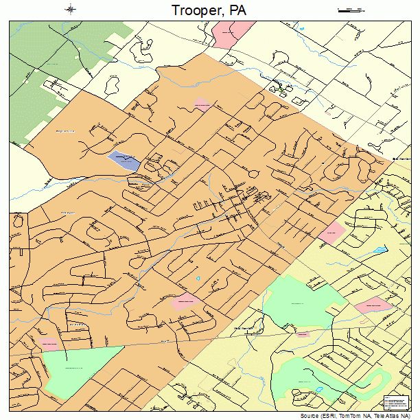 Trooper, PA street map