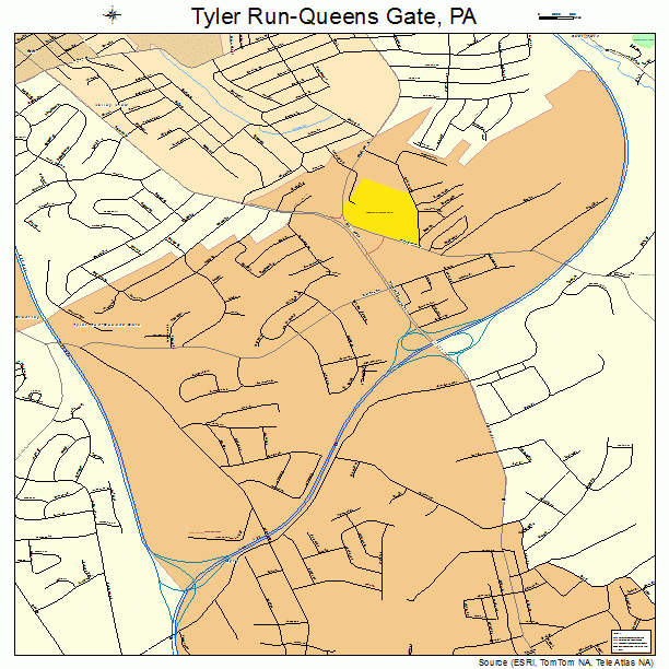 Tyler Run-Queens Gate, PA street map