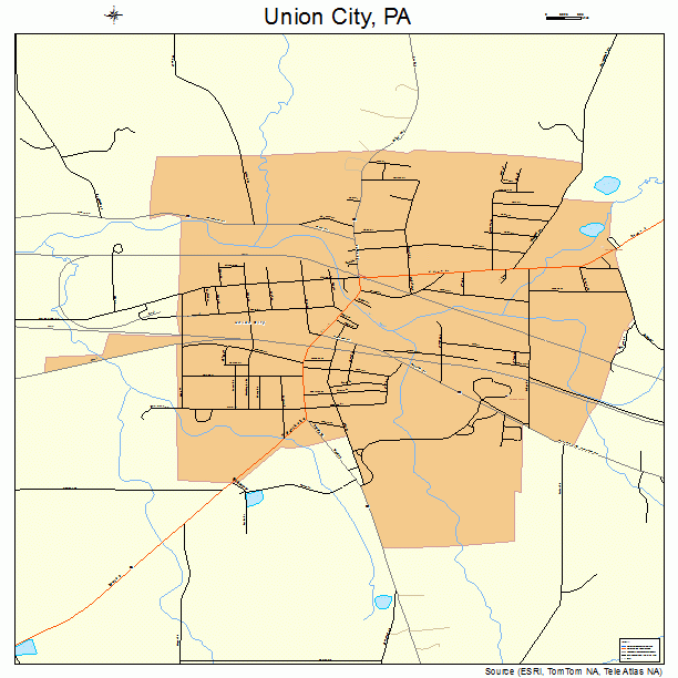 Union City, PA street map