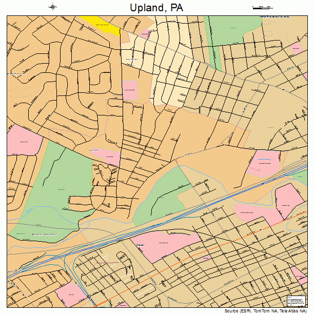 Upland, PA street map