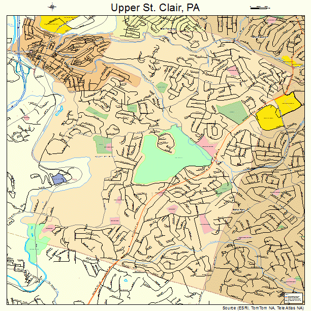 Upper St. Clair, PA street map