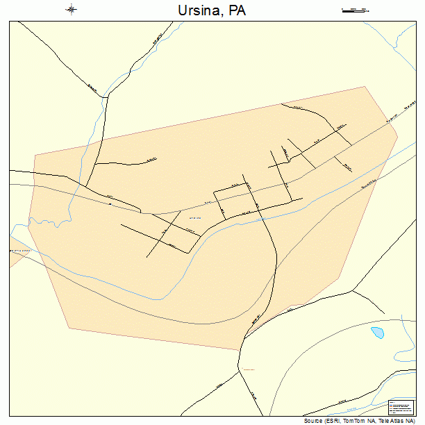Ursina, PA street map