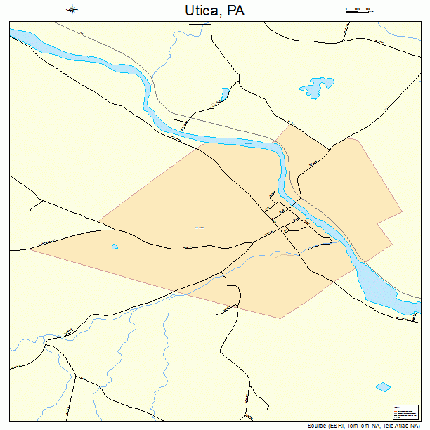 Utica, PA street map