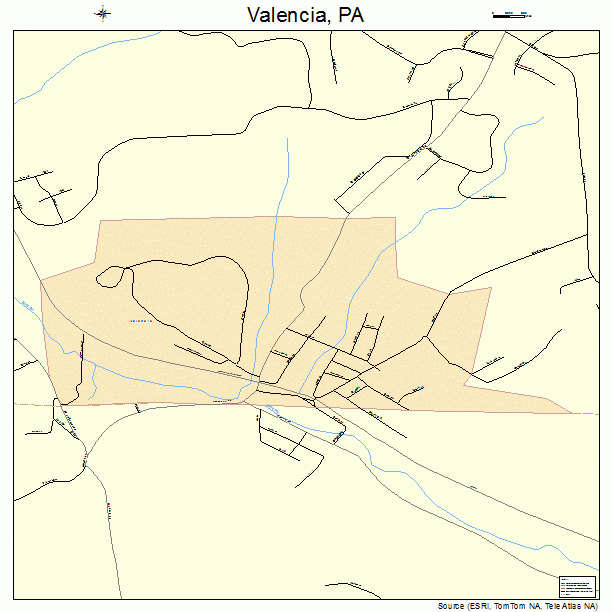 Valencia, PA street map