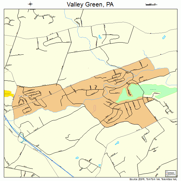 Valley Green, PA street map
