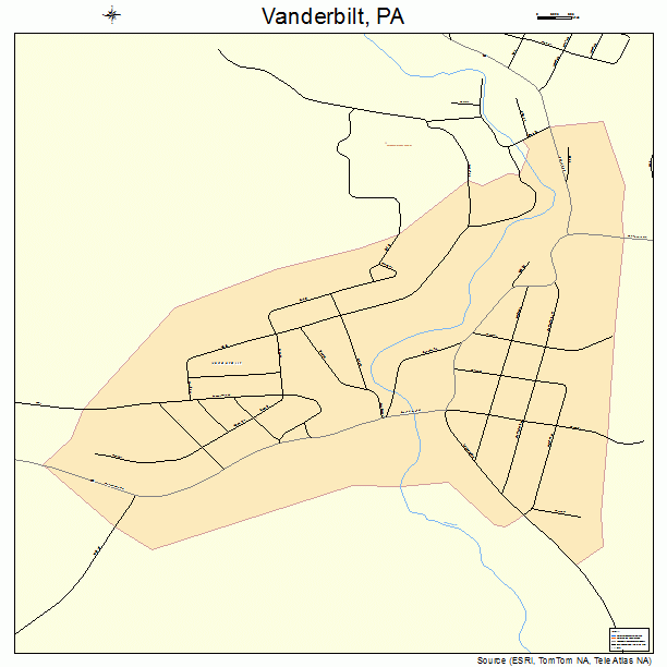 Vanderbilt, PA street map