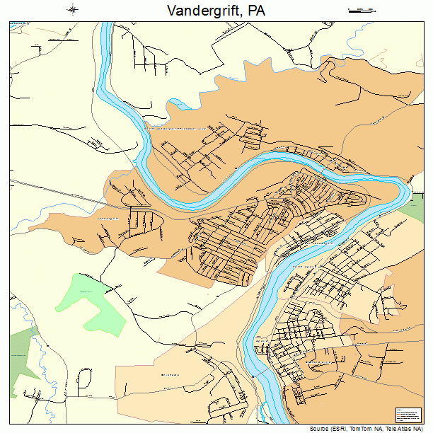 Vandergrift, PA street map